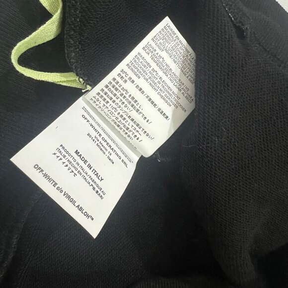 New Off-White White Print And Black Crewneck Sweatshirt - Picture 8 of 8